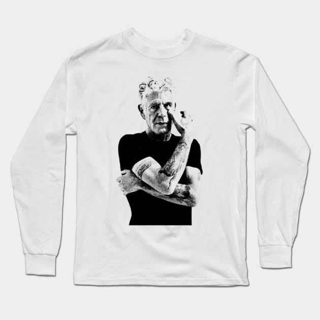 Anthony Bourdain ⚡ ☠💀 ϟ Long Sleeve T-Shirt by BDS“☠︎”kong